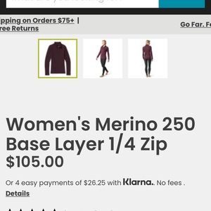 Woman’s smartwool quarter zip xl